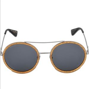 Gucci , BRAND NEW SILVER WITH BLUE LENSES